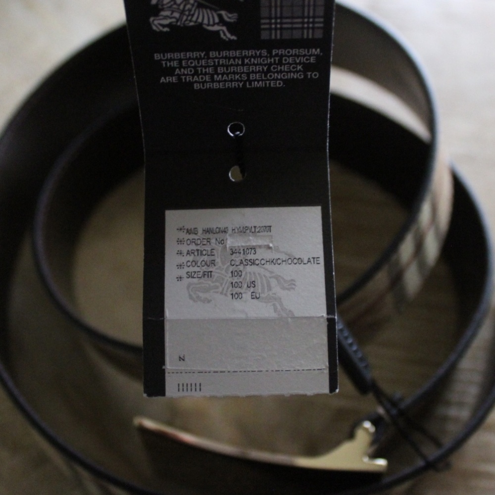 (New) Burberry Leather Belt - Picture 6 of 8